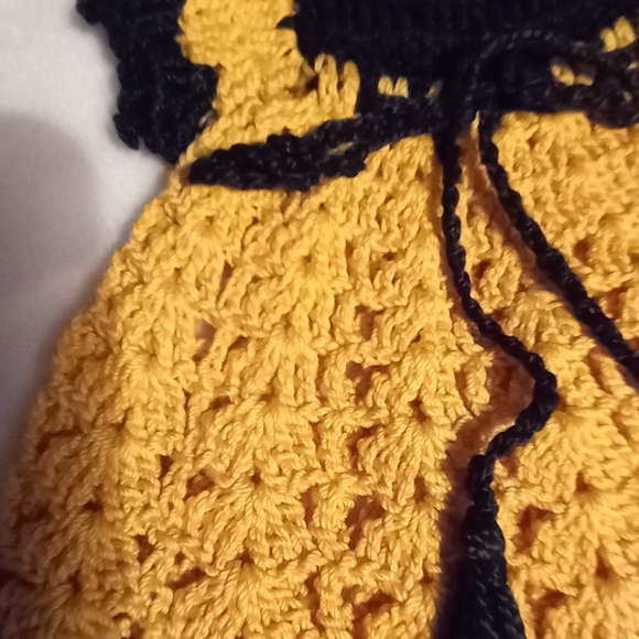 Kitchen 1950s Crochet Hot Mats Panties Bloomers Dress Basket vintage 5 pcs - Picture 5 of 10